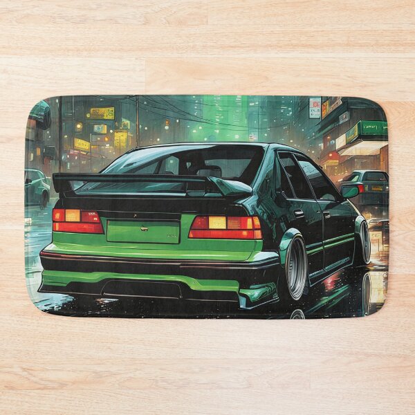 Artikelvorschau, Modifizierter Kult Honda Civic Schwarz Grün Illustration Design  entworfen und verkauft von Salimgor Hangaround Music.