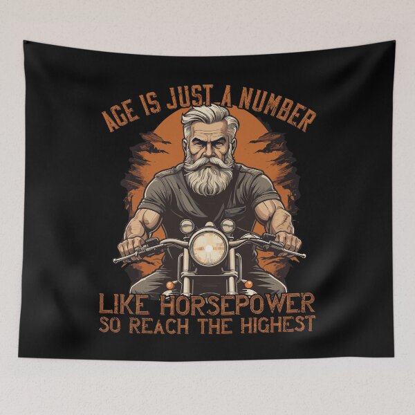 Item preview, Age Is Horsepower Funny Biker Grandpa Design designed and sold by LuminOrb.