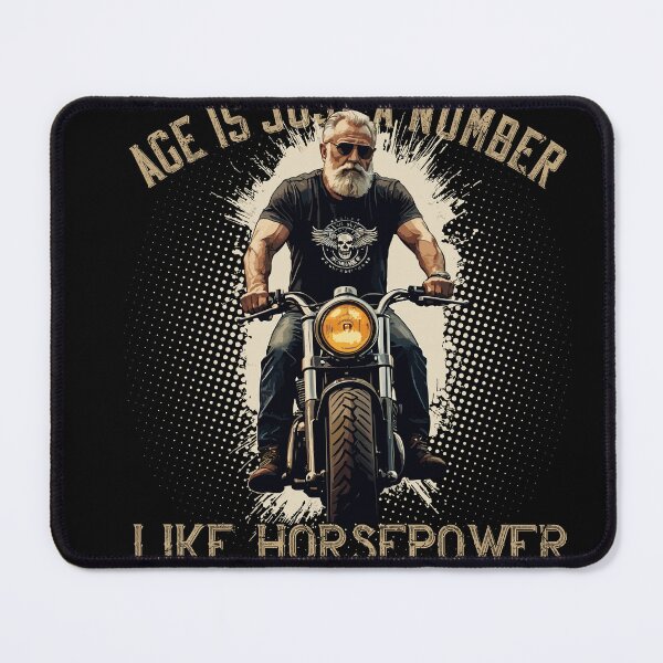 Item preview, Age Is Horsepower Funny Biker Grandpa Design designed and sold by LuminOrb.