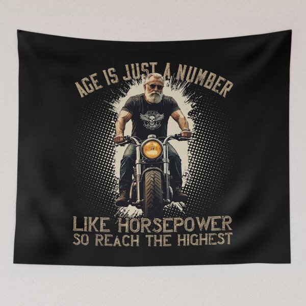 Item preview, Age Is Horsepower Funny Biker Grandpa Design designed and sold by LuminOrb.