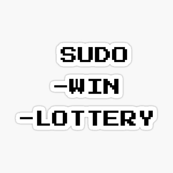 Item preview, Sudo Win Lottery designed and sold by PatchMerch.