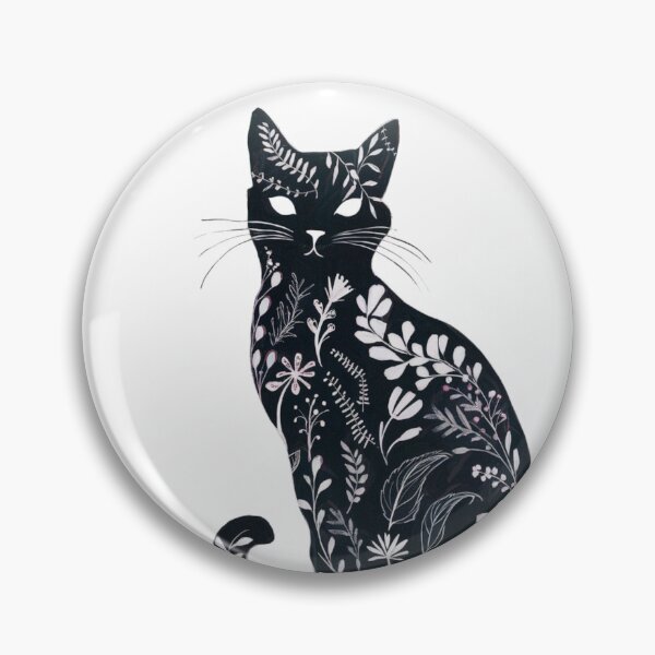 Item preview, Floral cat designed and sold by WildernessTints.