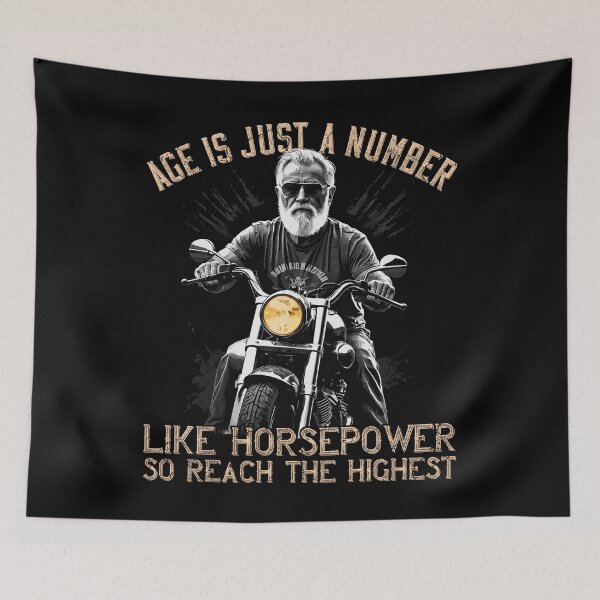 Item preview, Age Is Horsepower Funny Biker Grandpa Design designed and sold by LuminOrb.