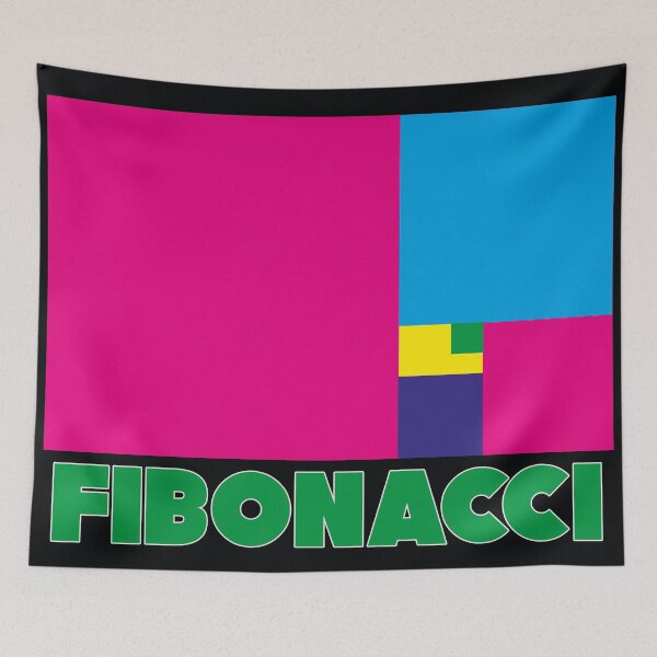Item preview, Fibonacci golden ratio geometry abstract spiral numbers designed and sold by Mauswohn.