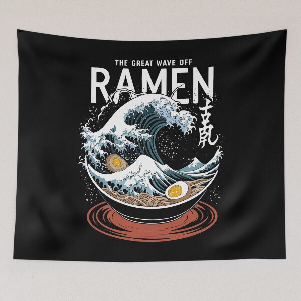 Item preview, The Great Wave Off Ramen designed and sold by Quirky Shirts.