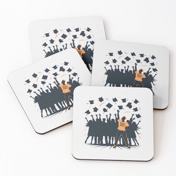 Item preview, Graduates Silhouette Throwing Caps Class 2024  designed and sold by Itsheartshop.