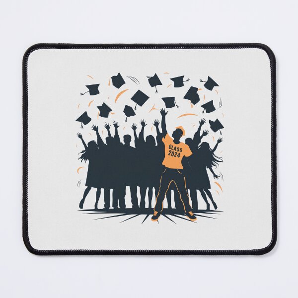 Item preview, Graduates Silhouette Throwing Caps Class 2024  designed and sold by Itsheartshop.