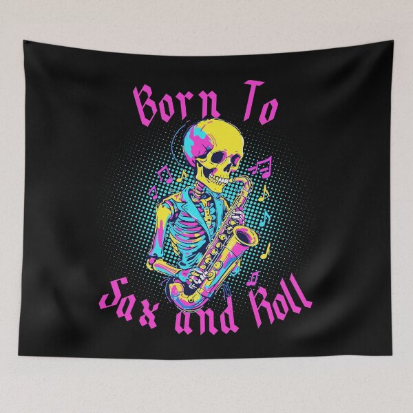 Item preview, Sax and Roll Funny Saxophone Jazz Design designed and sold by LuminOrb.