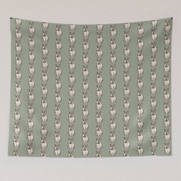 Item preview, harlequin tortoiseshell rabbit designed and sold by Kelsea Taylor.
