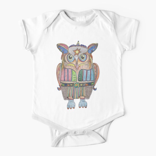 Cool Owl Short Sleeve Baby One-Piece