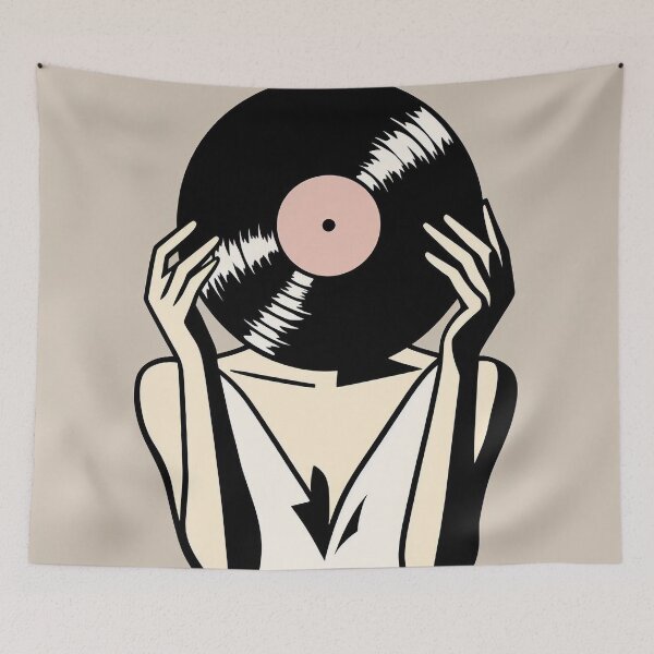 Item preview, Retro Rhythms: Vinyl Silhouette designed and sold by DJ-Portable.