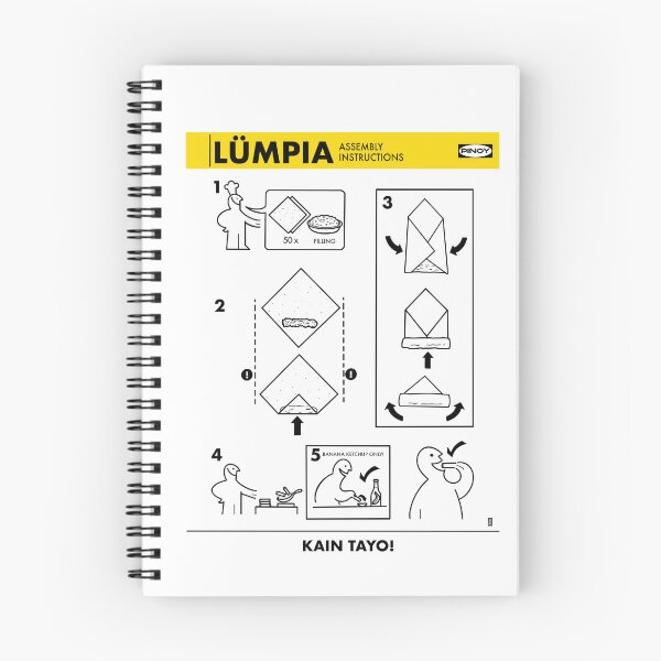Item preview, LUMPIA FUNNY INSTRUCTIONS  FILIPINO FOOD SHIRT designed and sold by aydapadi.