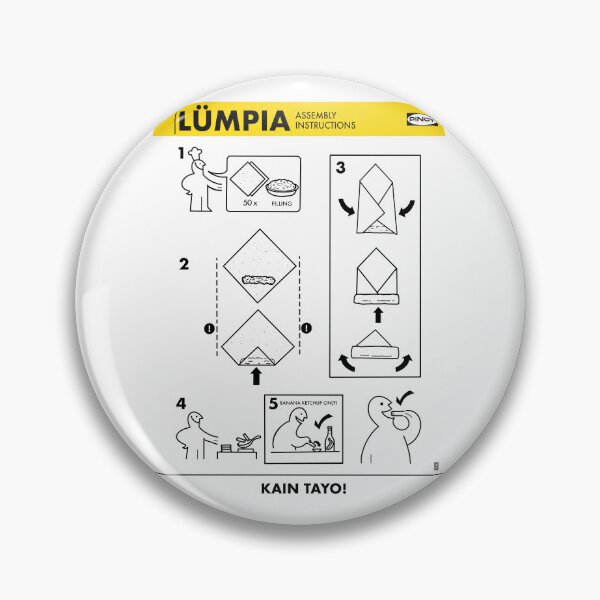 Item preview, LUMPIA FUNNY INSTRUCTIONS  FILIPINO FOOD SHIRT designed and sold by aydapadi.