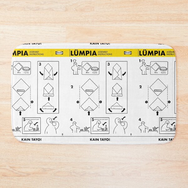 Item preview, LUMPIA FUNNY INSTRUCTIONS  FILIPINO FOOD SHIRT designed and sold by aydapadi.