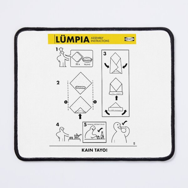 Item preview, LUMPIA FUNNY INSTRUCTIONS FILIPINO FOOD SHIRT designed and sold by aydapadi.