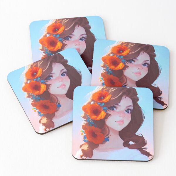 Item preview, haired girl designed and sold by eriktartufo.