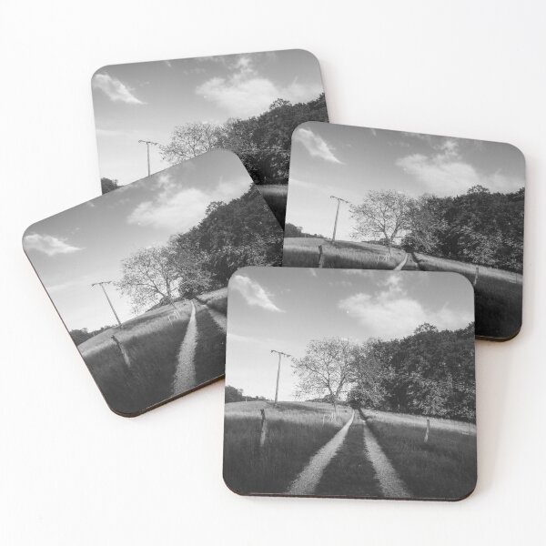 Item preview, Stylish spring meadow in the Odenwald in the homeland of Hesse in black and white designed and sold by Marvin Diehl.
