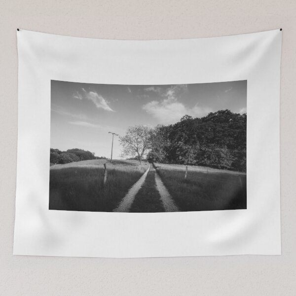 Item preview, Stylish spring meadow in the Odenwald in the homeland of Hesse in black and white designed and sold by Marvin Diehl.