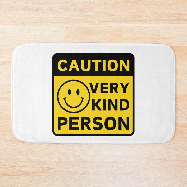 Item preview, Caution Very Kind Person positive quote with smiling face designed and sold by mysteriousquote.