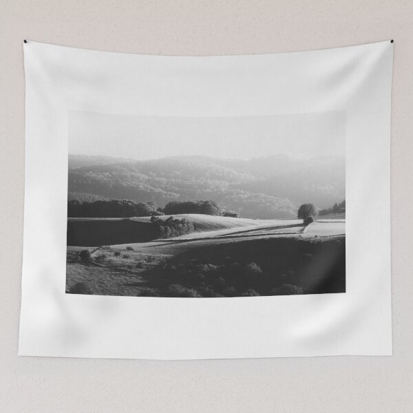 Item preview, Beautiful spring meadow in the Odenwald in the homeland of Hesse with flowers in black and white designed and sold by Marvin Diehl.