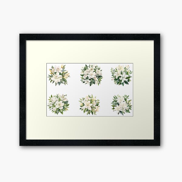 Item preview, white lilies pack - 6 pieces lily bundle designed and sold by EmeraldeaArt.