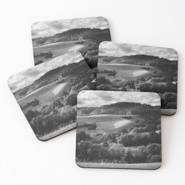 Item preview, Photo Beautiful meadows in the Odenwald in the homeland of Hesse Black and White designed and sold by Marvin Diehl.