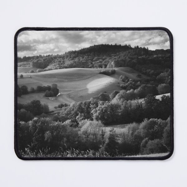 Item preview, Photo Beautiful meadows in the Odenwald in the homeland of Hesse Black and White designed and sold by Marvin Diehl.