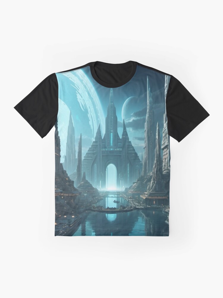 Thumbnail 4 of 5, Graphic T-Shirt, Echoes of Atlantis -  Ancient History designed and sold by eXtraHumans.