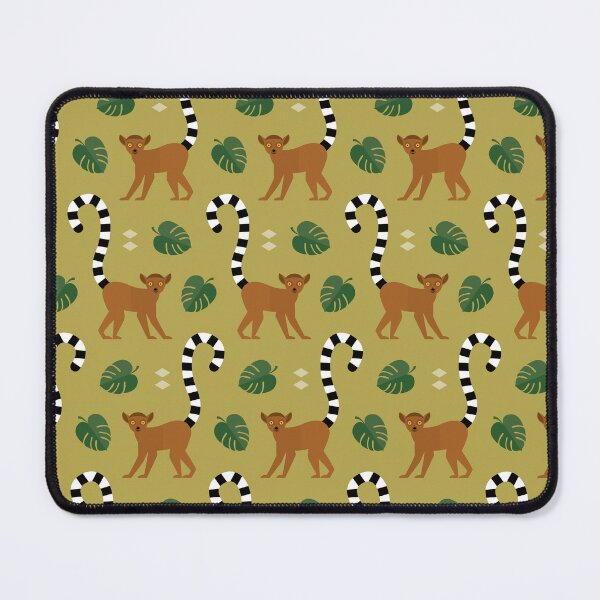 Item preview, Ringtailed lemurs on green designed and sold by reneesillus.
