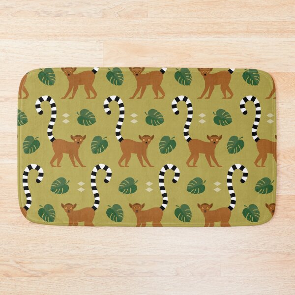 Item preview, Ringtailed lemurs on green designed and sold by reneesillus.
