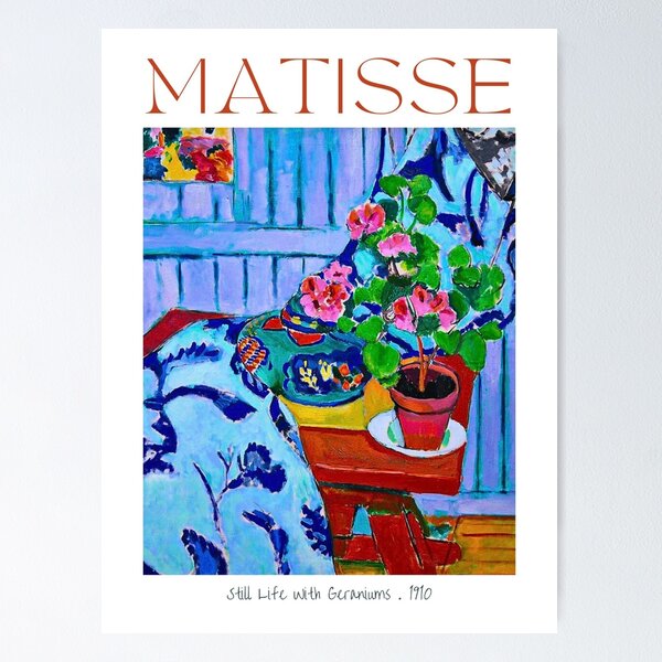 Item preview, Henri Matisse Stillleben mit Geranien 1910 in HD designed and sold by Arwen-Art.
