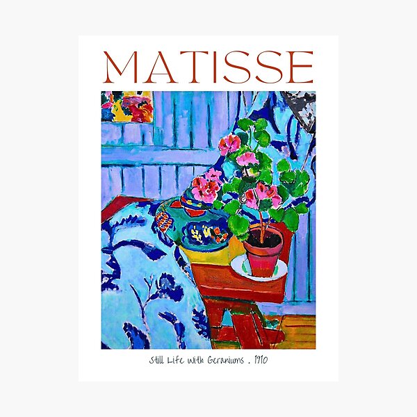 Item preview, Henri Matisse Nature morte aux géraniums 1910 en HD designed and sold by Arwen-Art.