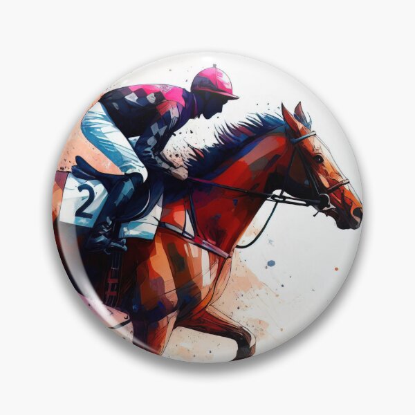 Item preview, Horse race in watercolor designed and sold by paulrommer.