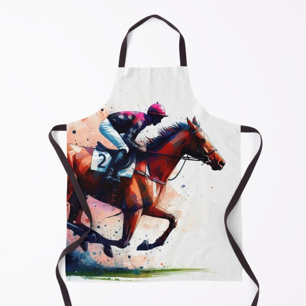 Item preview, Horse race in watercolor designed and sold by paulrommer.