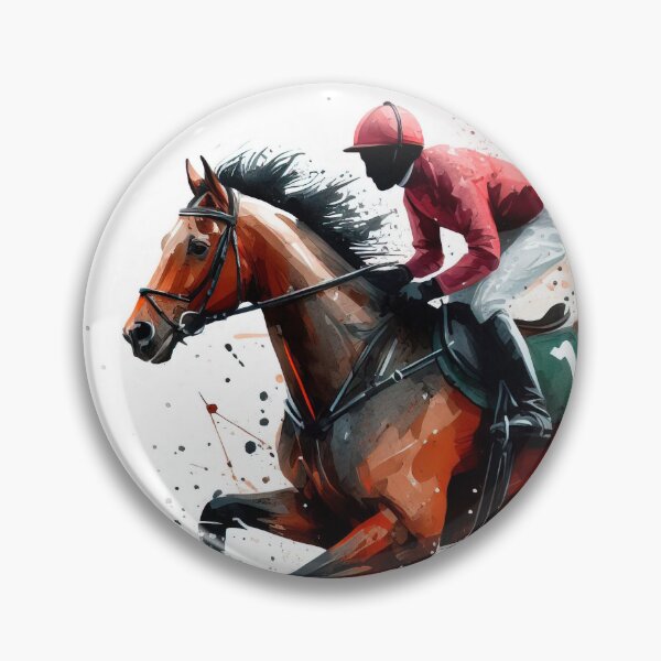Item preview, Horse race in watercolor designed and sold by paulrommer.