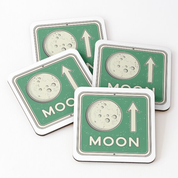 Aperçu de l'œuvre Vers la Lune - Panneau de signalisation routière créée et vendue par ReyDelRandom.