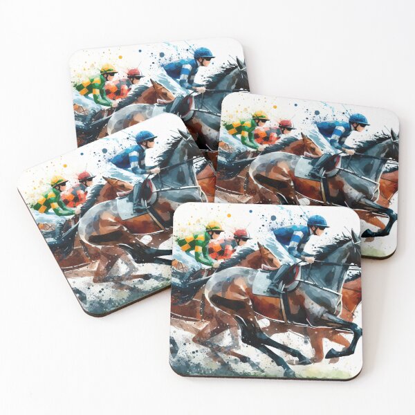 Item preview,   Horse race in watercolor designed and sold by paulrommer.