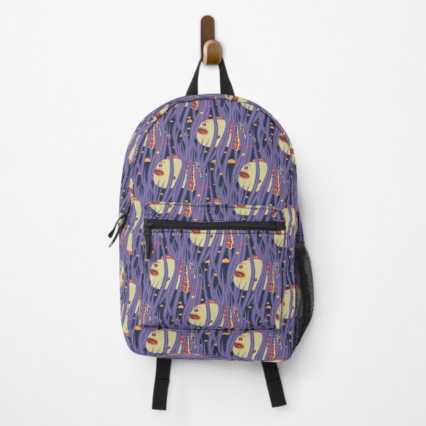 Item preview, Cute Deepwater anglerfish, Yellow on dark blue background designed and sold by Alex  Blud.