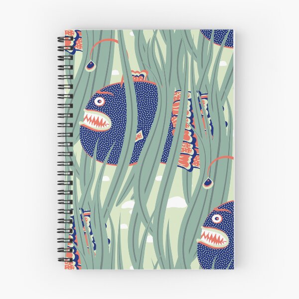 Item preview, Cute Deepwater anglerfish, Dark blue on green background designed and sold by Alex  Blud.