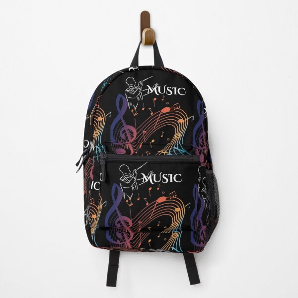 Item preview, Colorful Music Poster On A Black Background designed and sold by BrightrDayMusicArt.