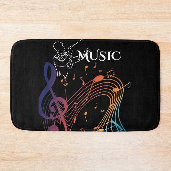 Item preview, Colorful Music Poster On A Black Background designed and sold by BrightrDayMusicArt.