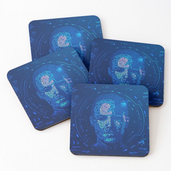 Item preview, digital forensic biometrics fingerprint face futuristic interface designed and sold by NiamLab.