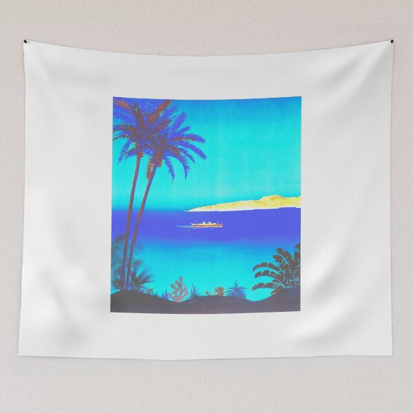 Item preview, Vintage 1934 Poster - Spring Excursion to Morocco, Canary Islands, Madeira designed and sold by VintageBazaar.