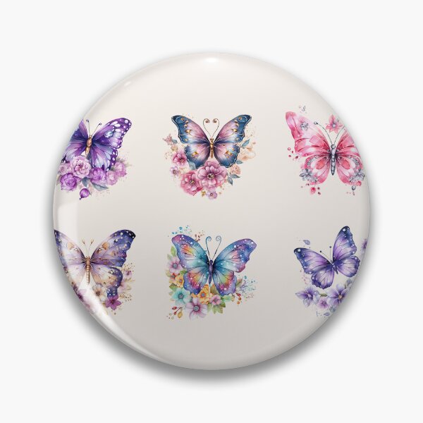Item preview, Butterfly bundle - 6 pieces set of purple pink butterflies designed and sold by EmeraldeaArt.