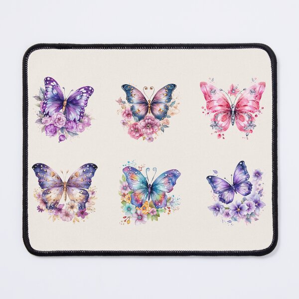 Item preview, Butterfly bundle - 6 pieces set of purple pink butterflies designed and sold by EmeraldeaArt.