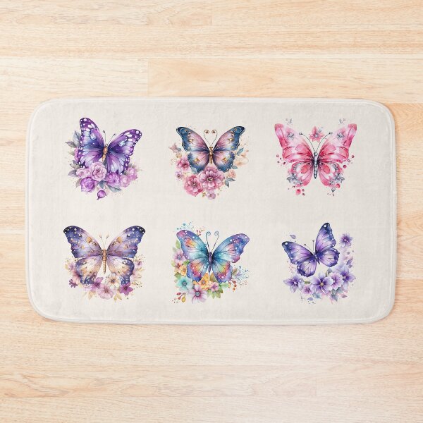 Item preview, Butterfly bundle - 6 pieces set of purple pink butterflies designed and sold by EmeraldeaArt.