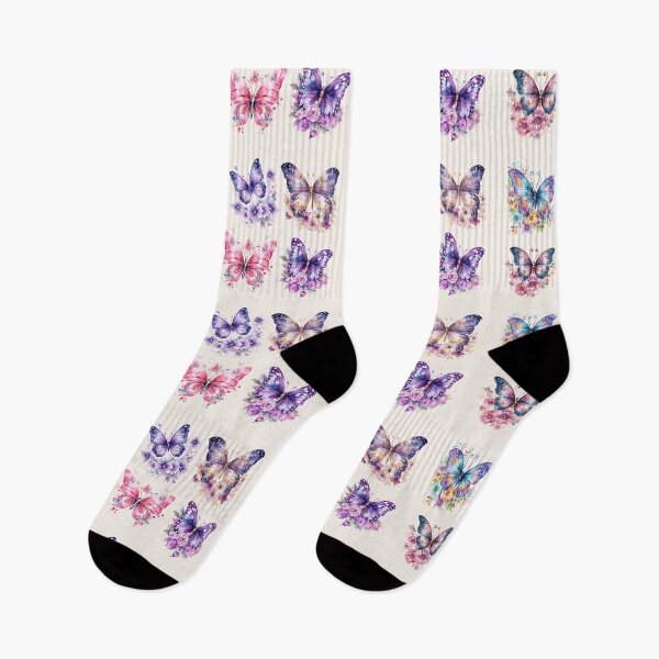 Item preview, Butterfly bundle - 6 pieces set of purple pink butterflies designed and sold by EmeraldeaArt.