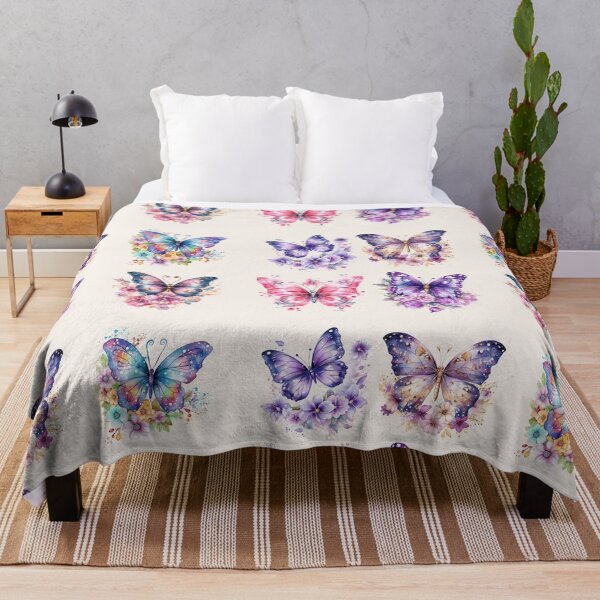 Item preview, Butterfly bundle - 6 pieces set of purple pink butterflies designed and sold by EmeraldeaArt.