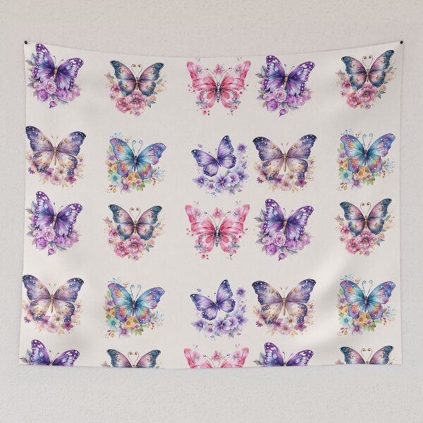 Item preview, Butterfly bundle - 6 pieces set of purple pink butterflies designed and sold by EmeraldeaArt.