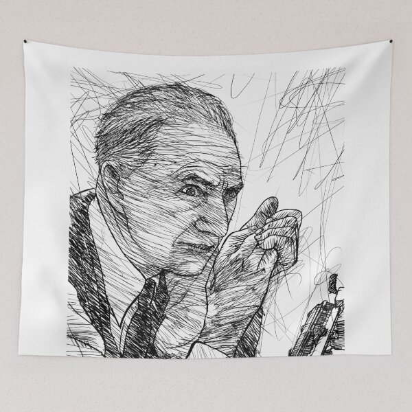 Item preview, WILLIAM CARLOS WILLIAMS ink portrait .1 designed and sold by lautir.